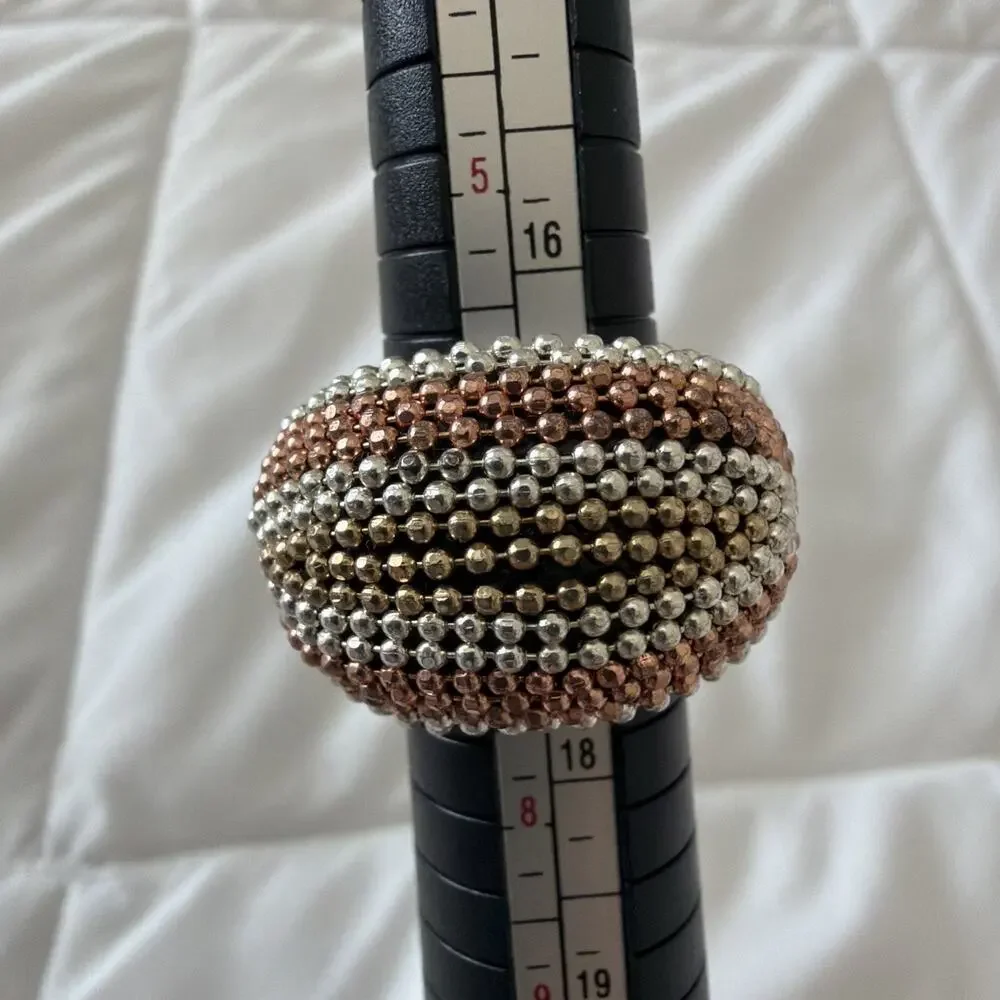 Vintage Art Deco Design Cluster Dome Fashion Ring Fits Size 7